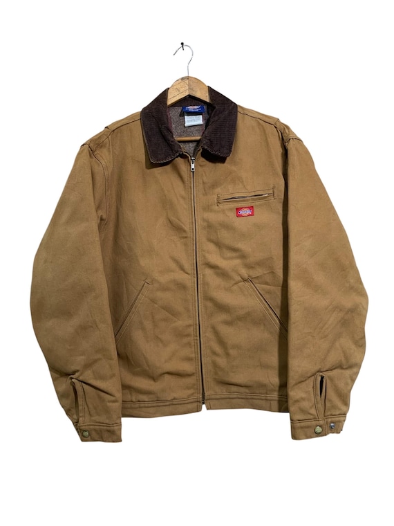 Vintage Dickies Detroit Workers Jackets Brown Canvas Blanket Lined