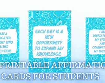 EmpowerED: 50 tarjetas de afirmación imprimibles inspiradoras para el éxito de los estudiantes