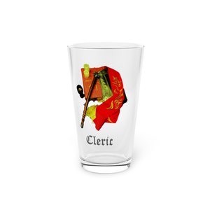 Cleric Dungeons Dragons Pint Glass, 16oz