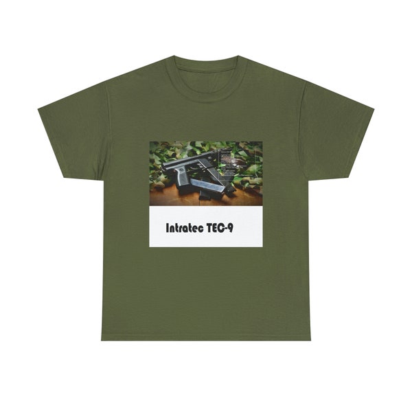 Tec-9 TEC9 T-Shirt Gun Firearm Many Sizes Brown Tan Green