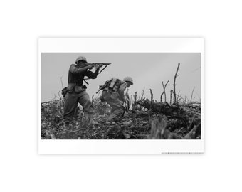 Stampa artistica da parete opaca dei Marines americani a Okinawa del 1945, 3 misure disponibili: 24x36, 18x24, 12x18