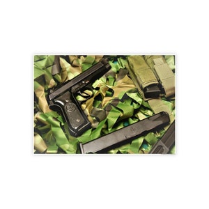Beretta 92 Poster Matte Wandkunst Bild Druck 3 Größen Erhältlich 24x36 18x24 12x18