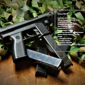 Intratec TEC-9 gun Waffe Feuerwaffe Gangster Poster Matte Wand Kunst Bild Druck 3 Größen erhältlich 24x36 18x24 12x18