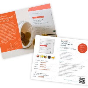 Green Compass l Digestive Jellies Info Cards l Tip Cards l Personalized l Digital Download ONLY