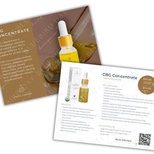 Green Compass l CBG Concentrate Info Cards l Tip Cards l Personalized l Digital Download ONLY