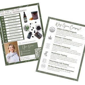 UPDATED l Green Compass l Why Green Compass Info Cards l Personalized l Digital Download ONLY
