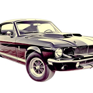 1967 Ford Mustang Shelby GT500 Illustration