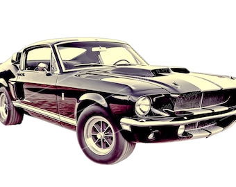 1967 Ford Mustang Shelby GT500 Illustration
