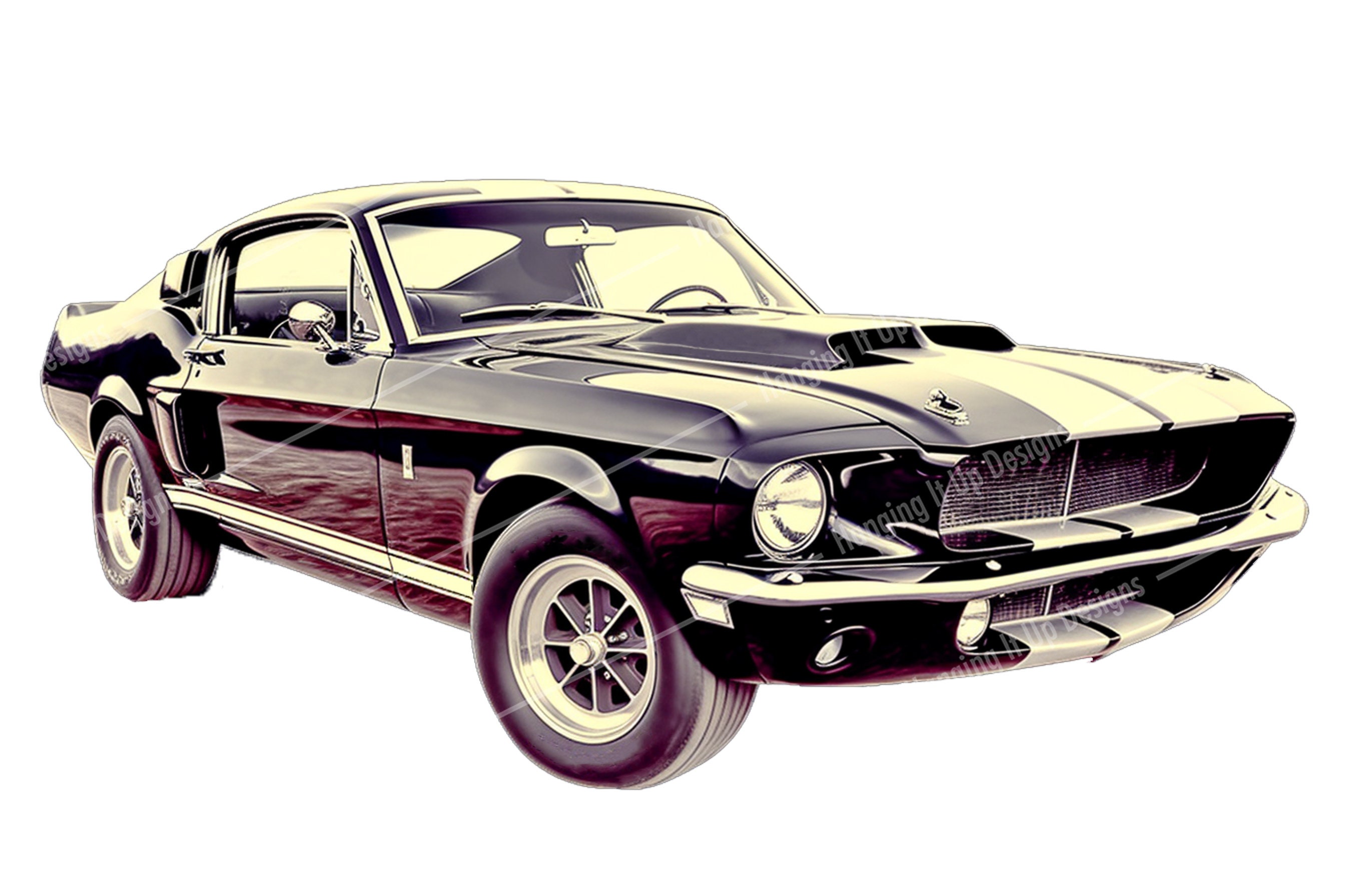 1967 Ford Mustang Shelby GT500 Illustration - Etsy