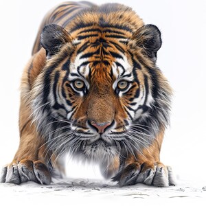 8k Orange Tiger Pencil Sketch - Wall Art & Home Decor