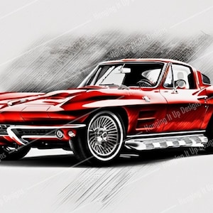 Corvette Stingray Dibujo a lápiz Dibujo Arte digital