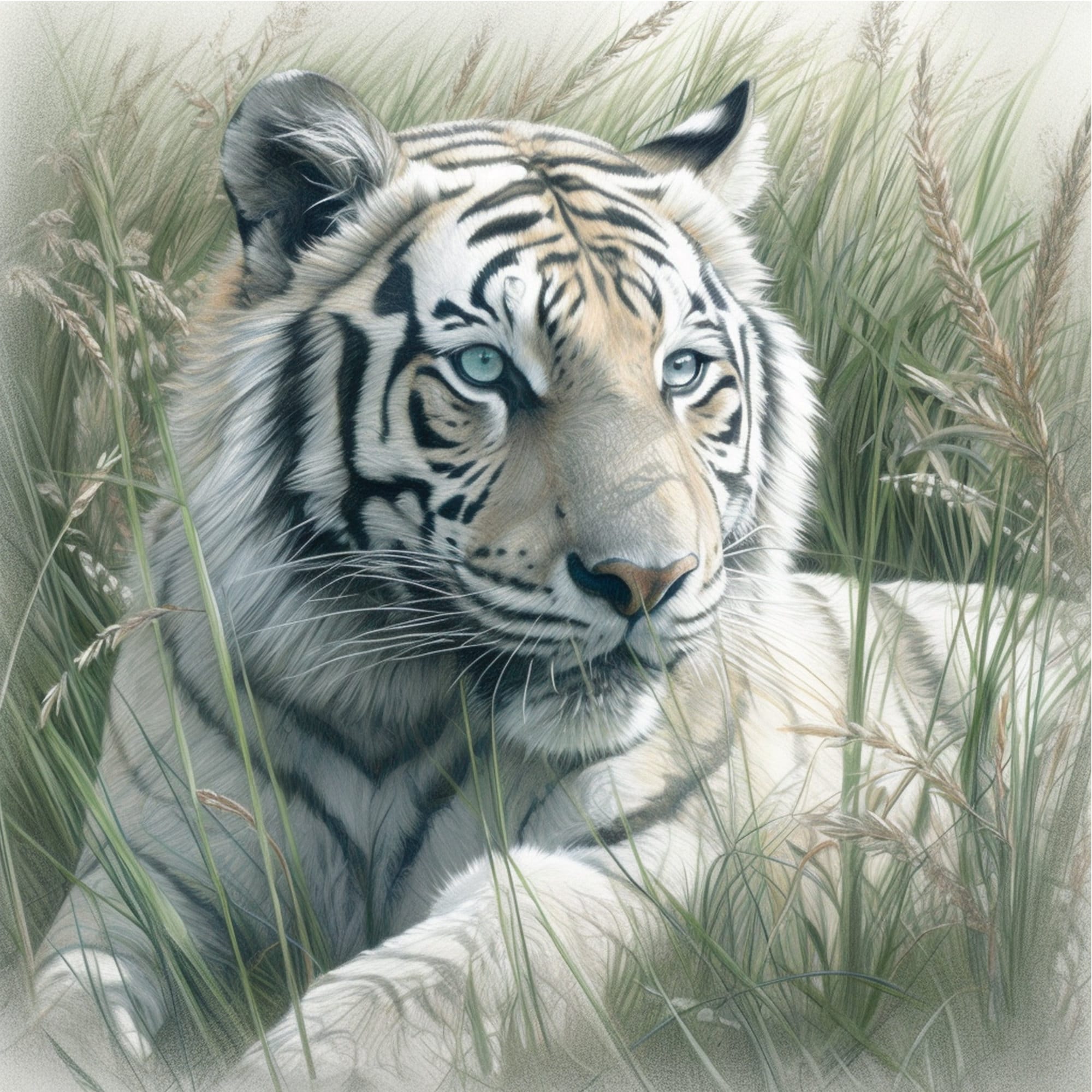 Tiger Wall Art Pencil Sketch - Etsy