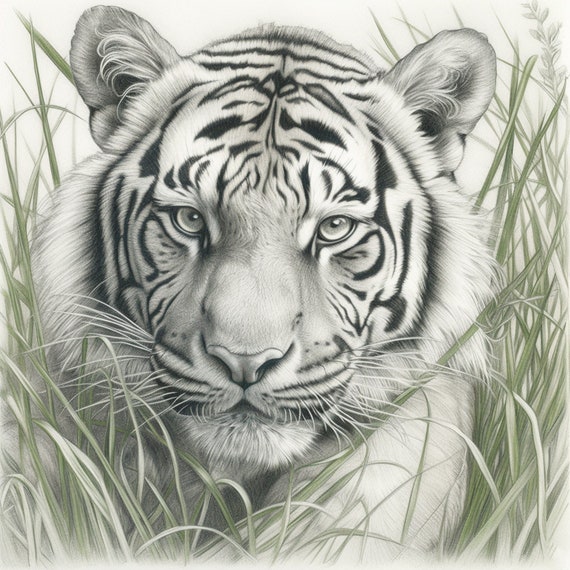 Tiger Line Art | Poster