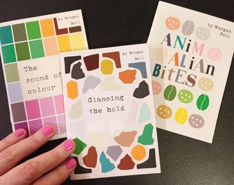 Zine bundle | 3 pack | The Sound of Colour + Animalian Bites + Glancing The Hold