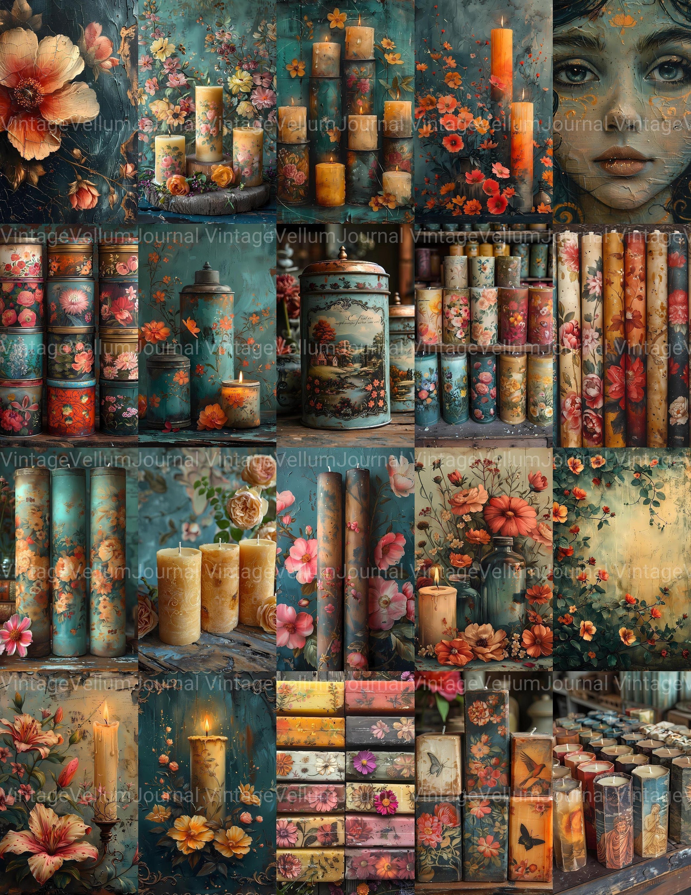 80 Candle Making Junk Journal Pages - Hobbies and Crafts Junk Journal for Scrapbooking - Digital ...
