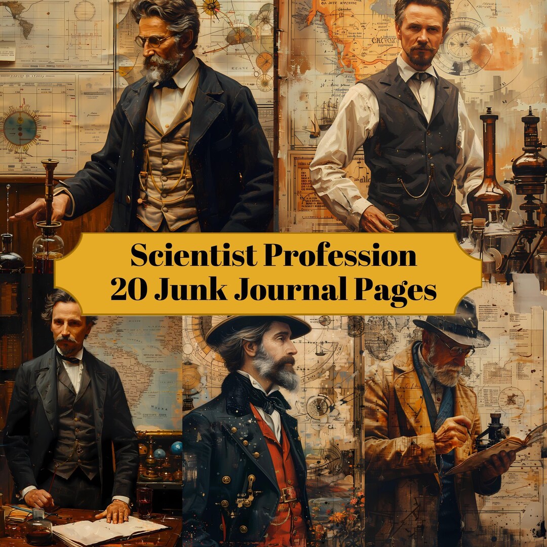 20 Scientist Junk Journal Pages - Profession Journey Junk Journal for ...