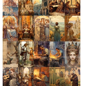 20 Medieval Europe Junk Journal Pages - Printable Junk Journal for ...