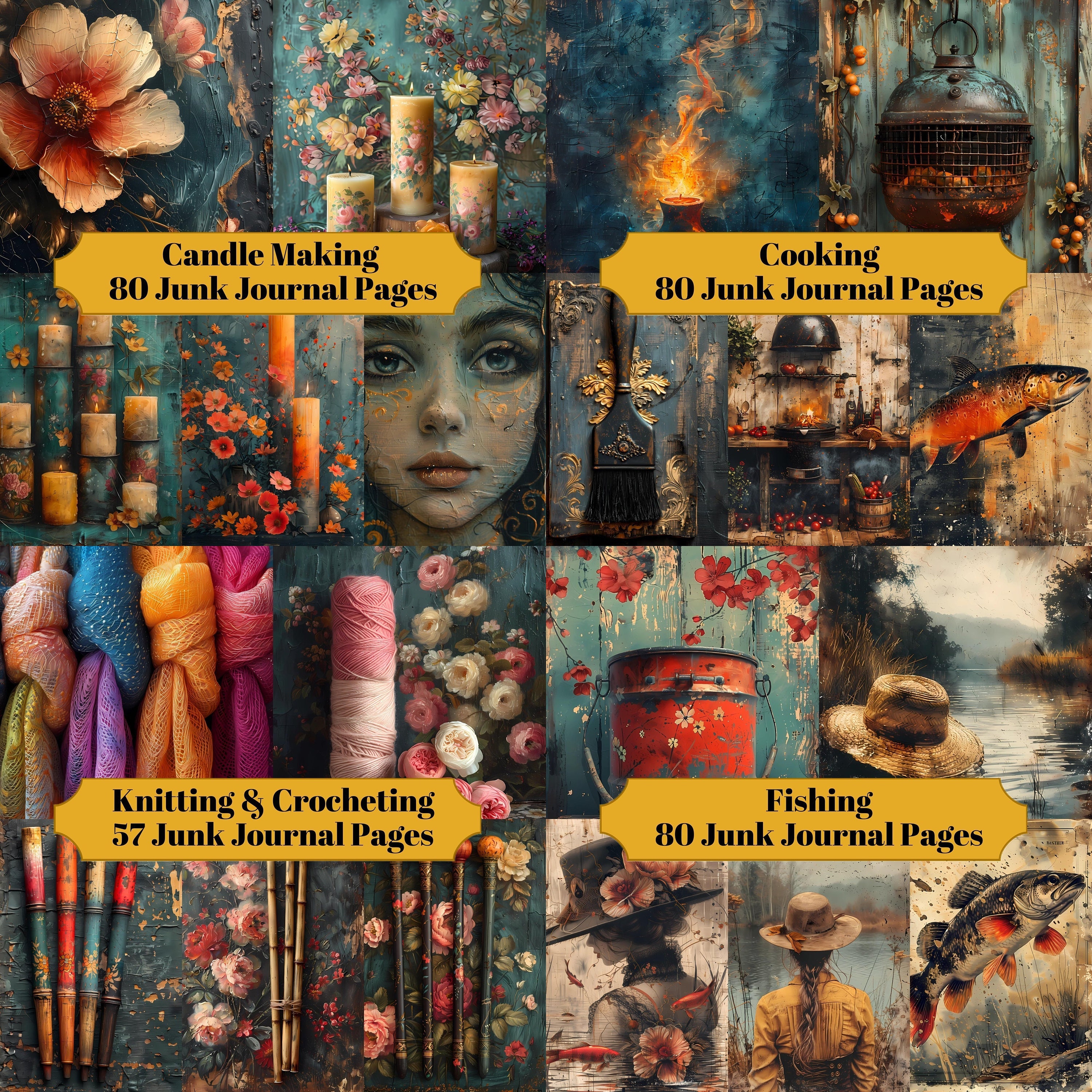 MEGA Hobbies and Crafts Junk Journal Pages Bundle - 2150 Printables for ...
