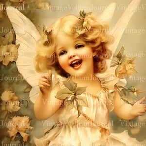 30 Baby Fairies Junk Journal Pages - Printable Vintage Fairy Junk ...