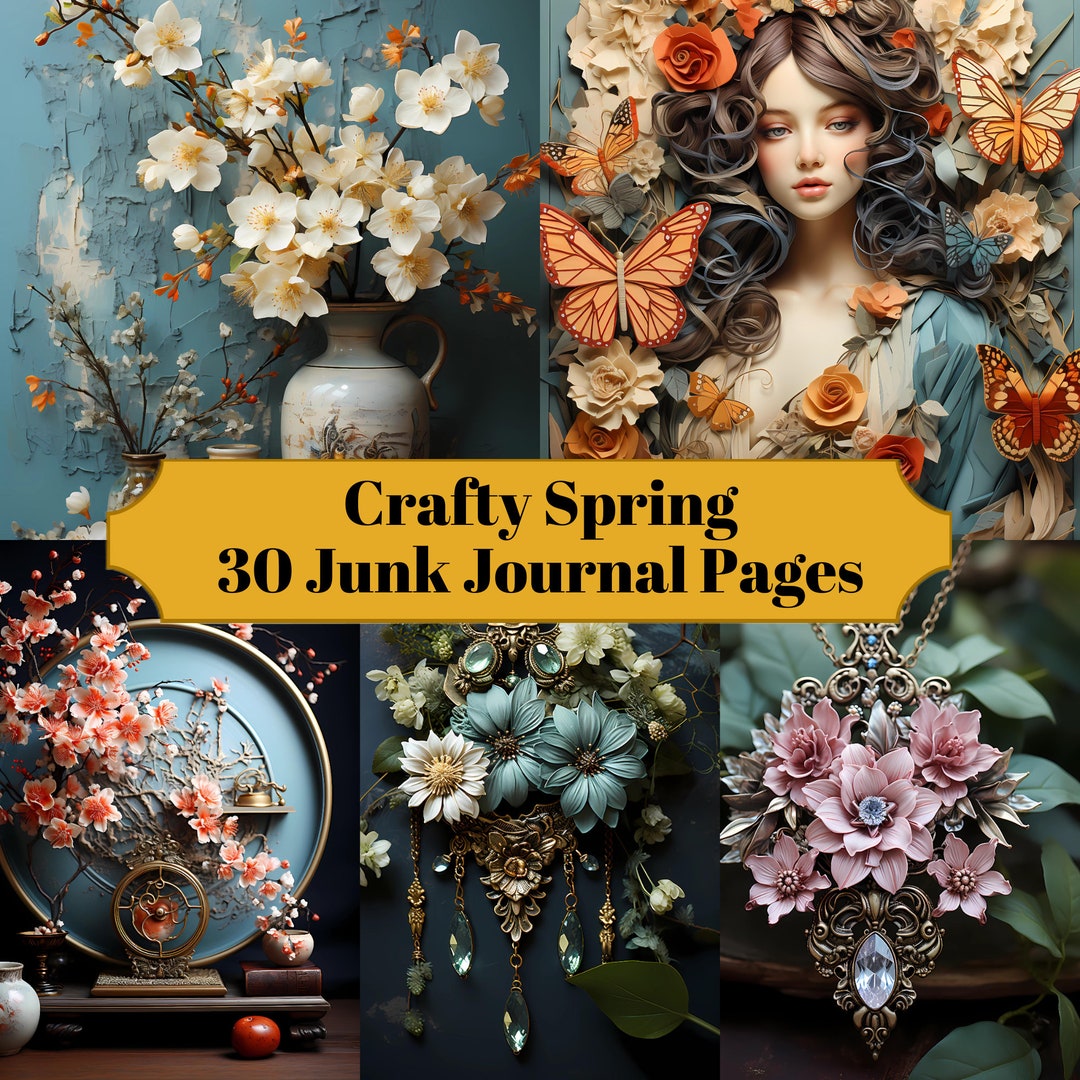 30 Crafty Spring Junk Journal Pages - Spring-themed Papers for ...