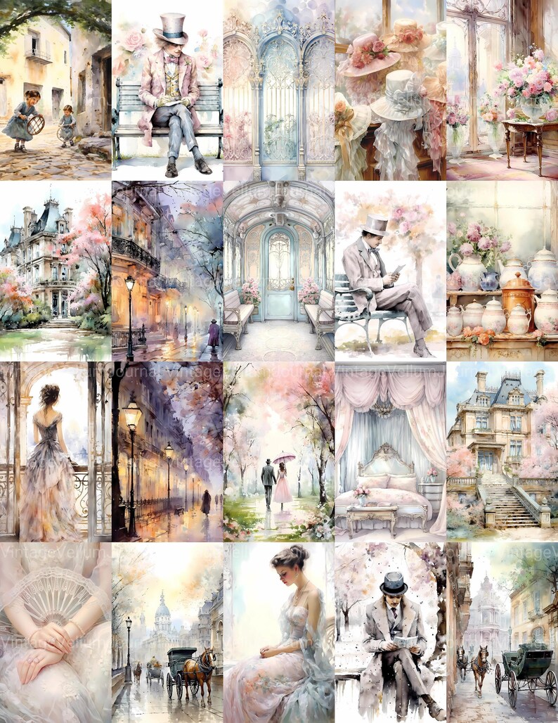 40 Victorian Dreams Shabby Chic Junk Journal Pages Shabby Chic Junk ...