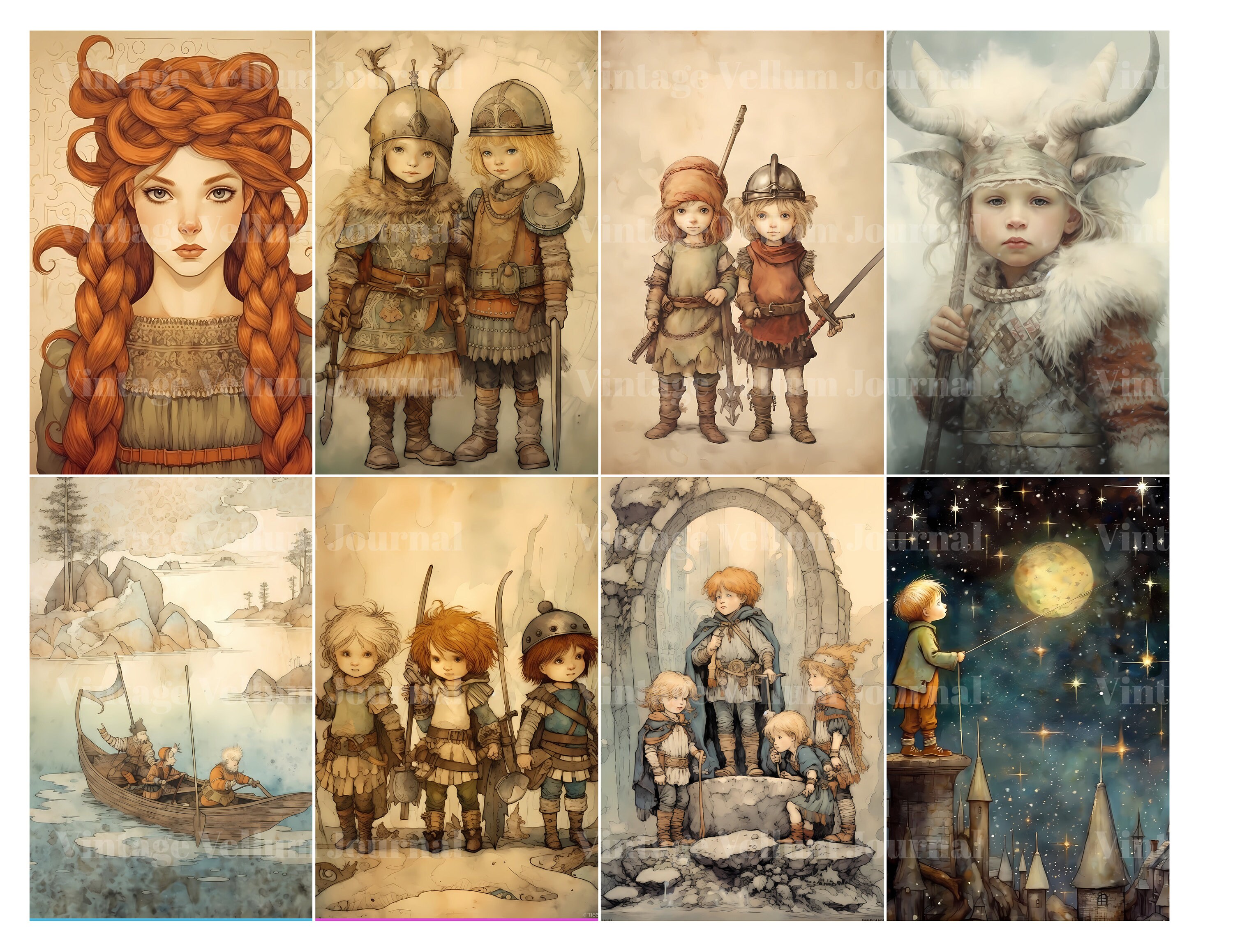 20 Cute Viking Junk Journal Pages Printable Viking Junk - Etsy