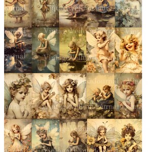30 Baby Fairies Junk Journal Pages - Printable Vintage Fairy Junk ...