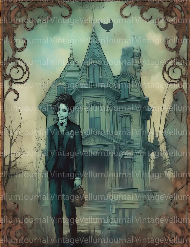 30 Haunted Mansion Junk Journal Pages Digital Vintage Mansion Junk ...