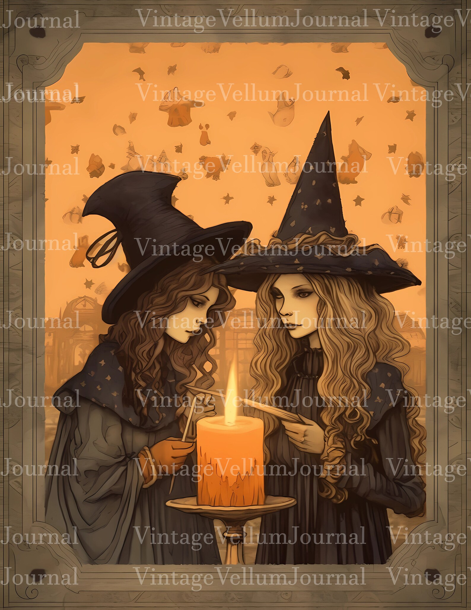 40 Love Witches Junk Journal Pages - Printable Vintage Witch Junk ...