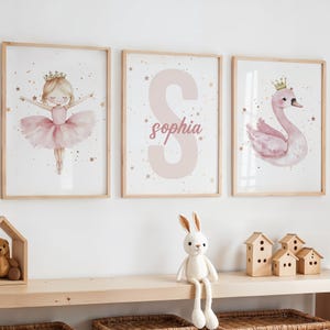Ballerina Girls Bedroom Print, Ballerina Bedroom Decor, Ballerina Wall Art, Ballerina Nursery Print, Ballerina Decor, Pink Girls Bedroom Art