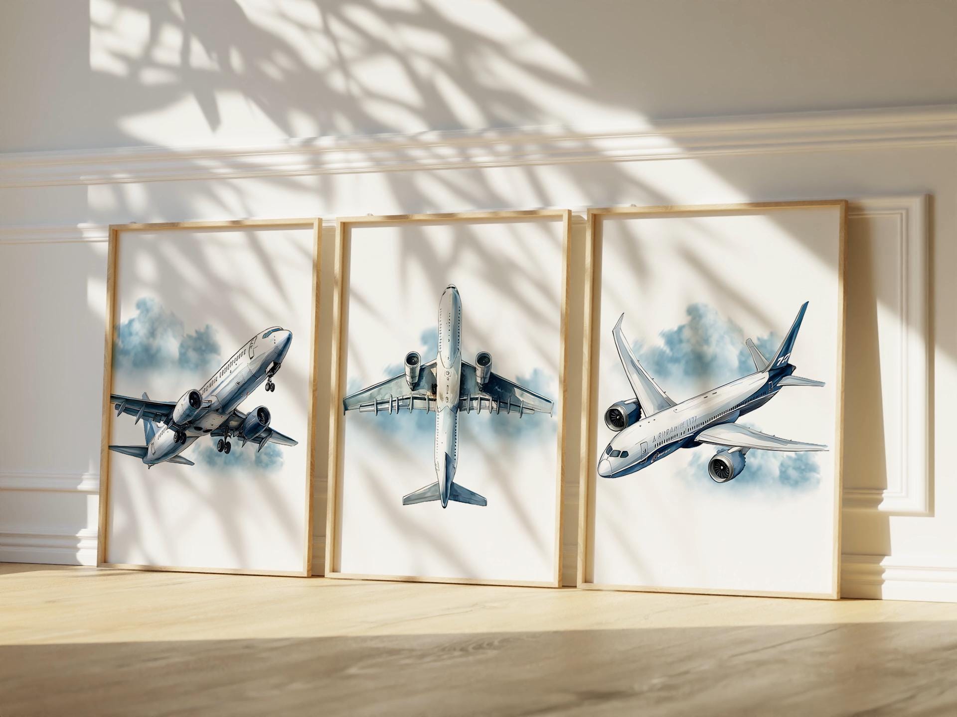 Airplane Wall Art, Aviation Themed Boys Room, Airplane Nursery