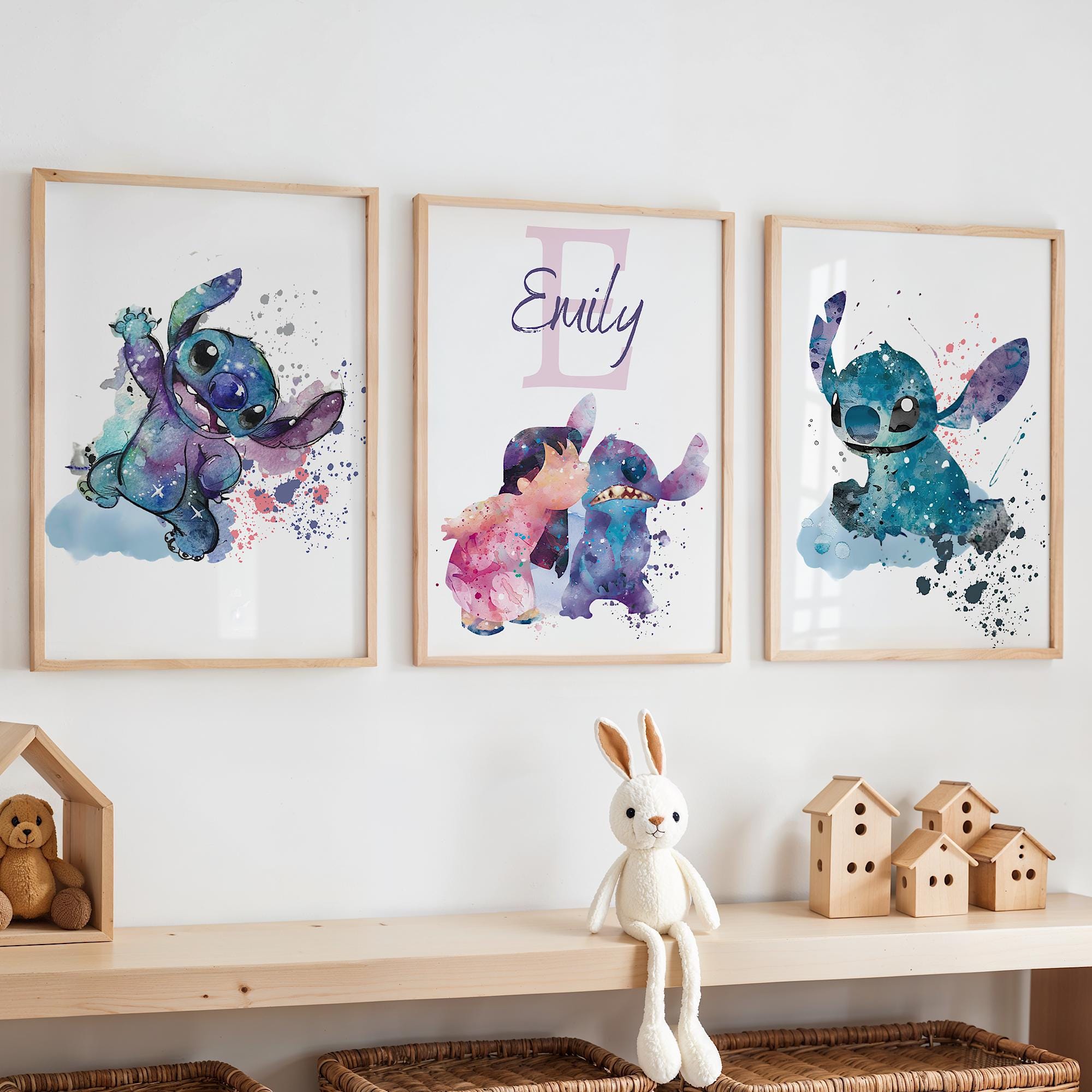Personalized Lilo & Stitch Print, Stitch Nursery Decor, Ohana Wall Art, Lilo Wall Art, Stitch Print, Girl Room Decor, Lilo Stitch Poster
