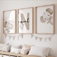 Baby Elephants Set Nursery Print, Children Wall Decor, Kids Wall Art ...