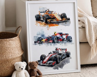 Racing Car Prints, Race Car Nursery Print, Race Car Wall Art, Race Car Poster, Speed Car Print, Car Decor, Car Print, Car Boys Bedroom Decor