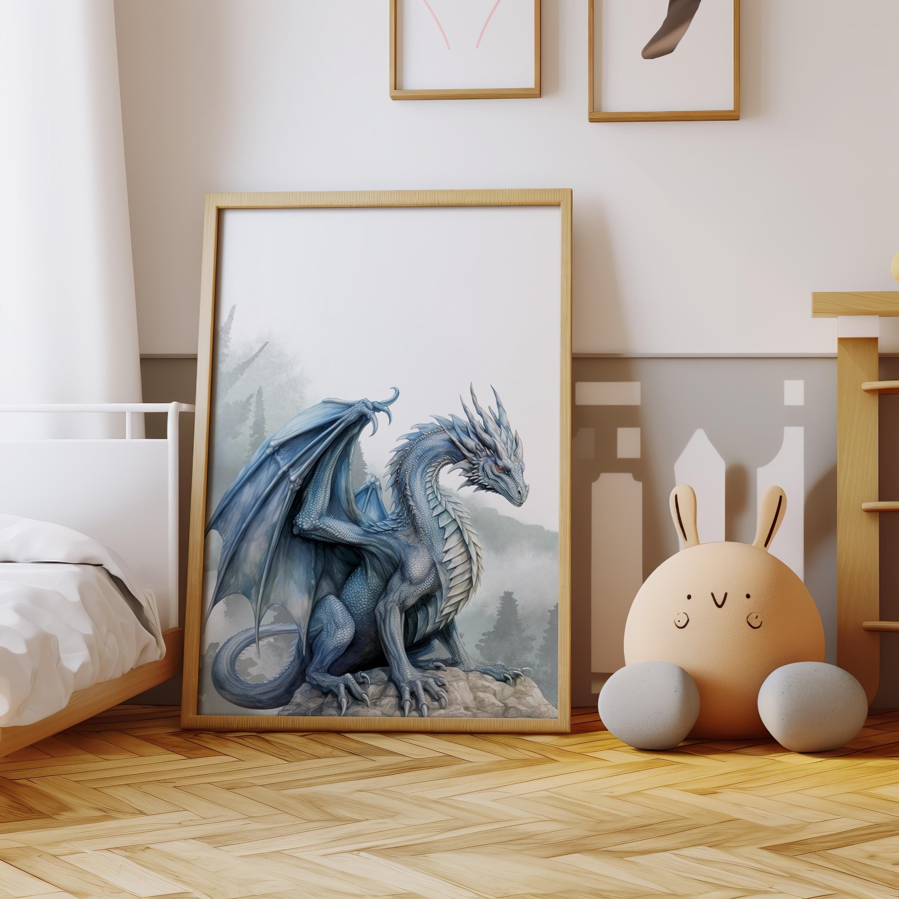 Dragon Boys Bedroom Prints, Dragon Wall Art, Dragon Nursery Decor ...
