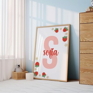 Strawberry Prints, Strawberry Wall Art, Strawberry Nursery Print ...