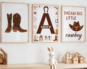 Cowboy Nursery Print, Cowboy Decor, Cowboy Prints, Cowboy Art, Baby Boy Wall Art, Western Nursery Decor, Western Prints, Boys Room Decor