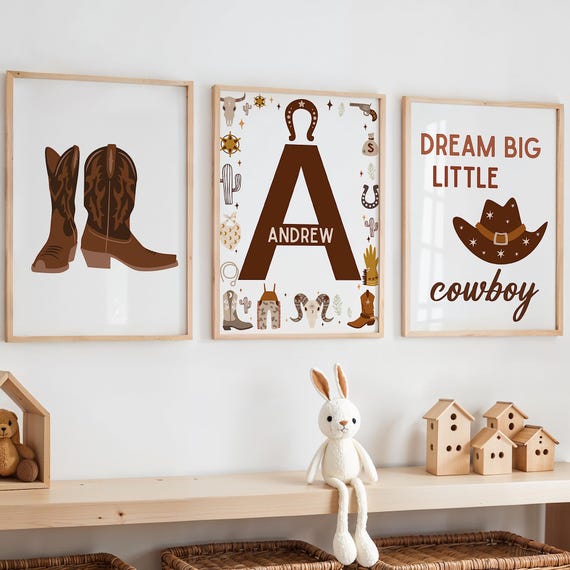 Cowboy Nursery Print, Cowboy Decor, Cowboy Prints, Cowboy Art, Baby Boy Wall Art, Western Nursery Decor, Western Prints, Boys Room Decor