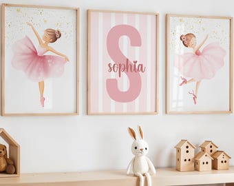 Ballerina Prints, Ballerina Nursery Decor, Ballerina Decor, Ballerina Wall Art, Ballet Prints, Dancer Girl Prints, Ballerina Room Decor