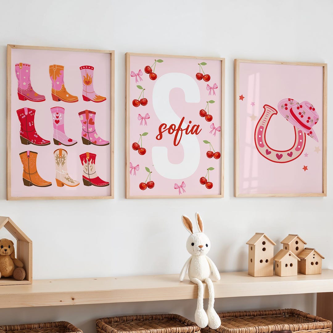 Pink Cowgirl Themed Bedroom, Cowgirl Nursery Print, Western Girls Room ...