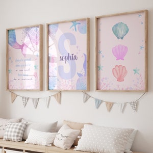 Mermaid Prints, Mermaid Nursery Print, Mermaid Decor, Mermaid Themed Room, Be a Mermaid Print, Mermaid Wall Art, Baby Girl Nursery Print