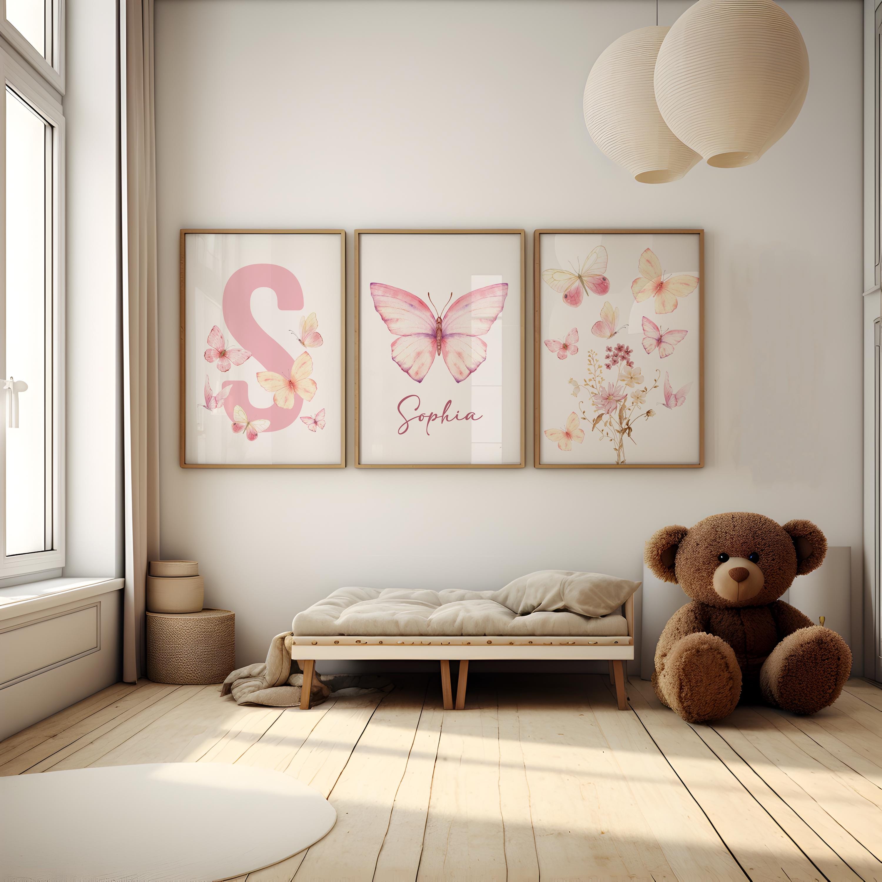 Custom Butterfly Nursery Prints, Butterfly Prints, Butterfly Decor ...