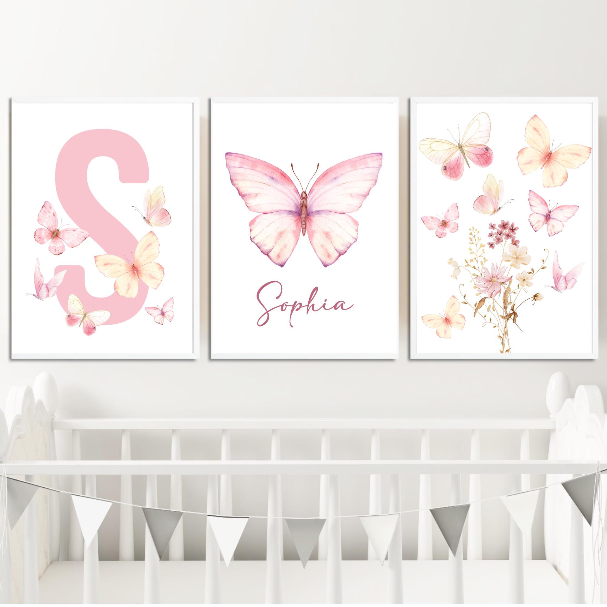 Custom Butterfly Nursery Prints, Butterfly Prints, Butterfly Decor ...