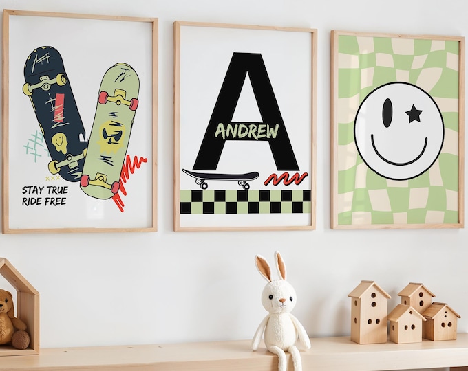 Skateboard Print, Skater Poster, Skateboard Wall Art, Boys Room Decor, Skater Gift, Skateboard Poster, Skate Lover Gift, Sport Boy Nursery