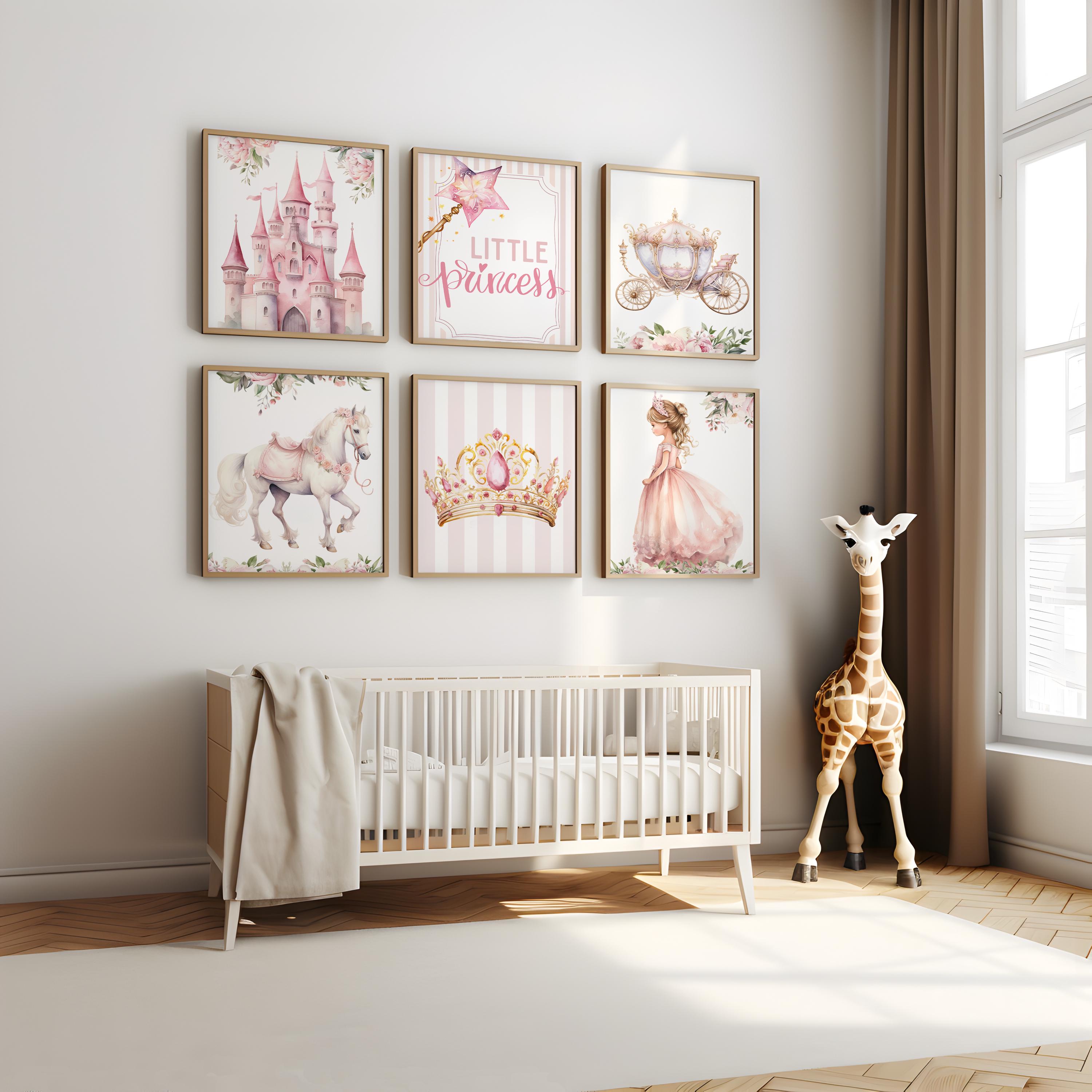 Princess Wall Art Set of 15, Unicorn Nursery Prints, Princess Girls ...