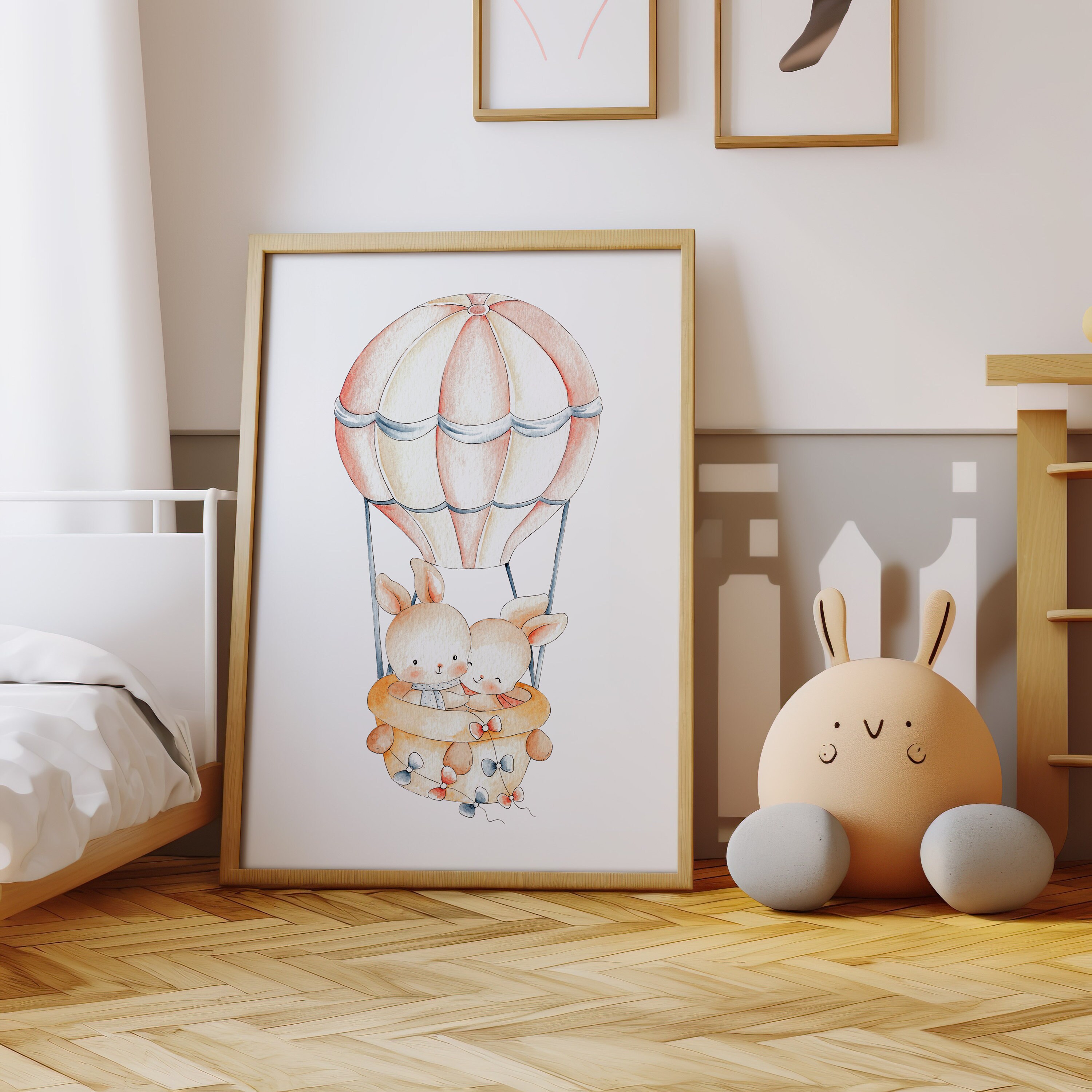 Bunny Nursery Wall Art, Bunny Nursery Decor, Watercolor Bunny Nursery ...