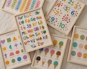 Educational Prints for Kids, Alphabet Numbers Shapes Bundle (Digital Download)