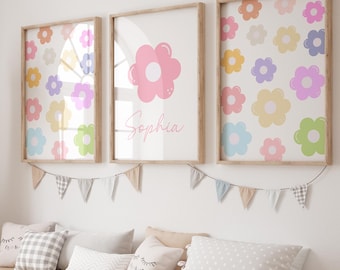 Colorful Daisy Print, Daisy Decor Girls Room, Daisy Nursery Print, Daisy Themed Room, Daisy Wall Decor, Floral Nursery Print, Daisy Prints