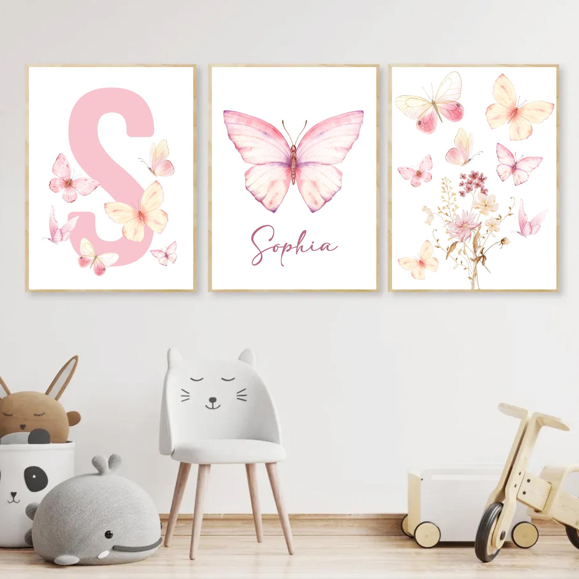 Custom Butterfly Nursery Prints, Butterfly Prints, Butterfly Decor ...