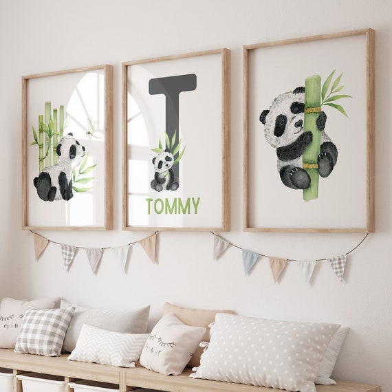 Panda Nursery Decor, Panda Room Decor, Boy Nursery Art, Panda Wall Art, Panda Print, Panda Decor, Panda Art, Nursery Animal Decor